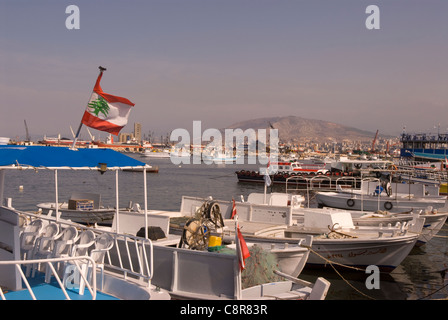 Port area (Al-Mina), Tripoli, northern Lebanon. Stock Photo