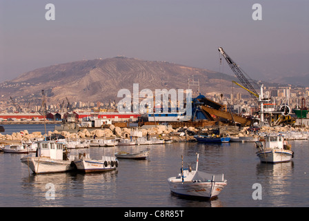 Port area (Al-Mina), Tripoli, northern Lebanon. Stock Photo