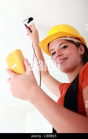 portrait of a young worker Stock Photo
