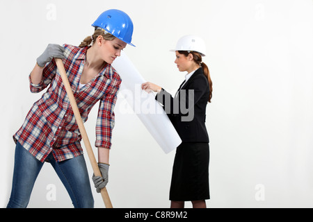 women in public and civil engineering sector Stock Photo