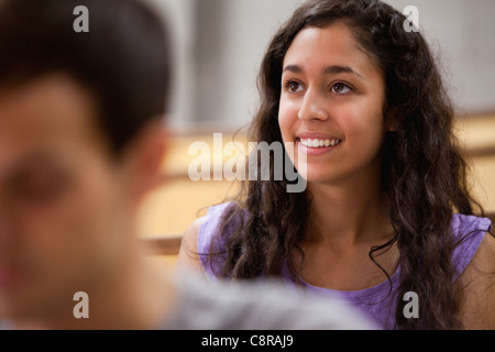 Student listening during a lecture Stock Photo
