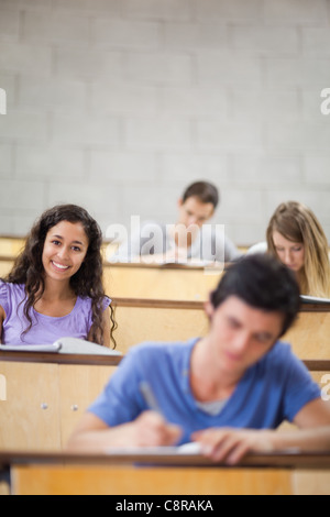 Portrait of students during a lecture Stock Photo