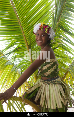 Girl on Tuvalu, island in the pacific. (MR Stock Photo, Royalty Free ...