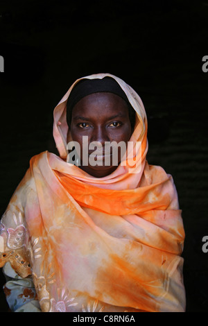 Sudanese refugeecamp in Chad Stock Photo