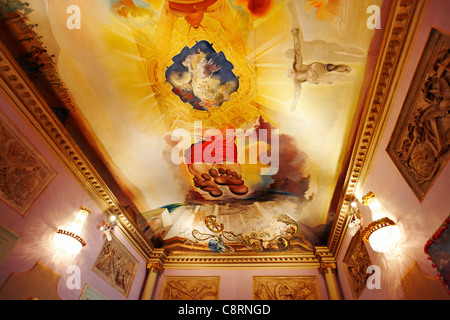 Painted Ceiling At Salvador Dali Museum In Figueres Catalonia