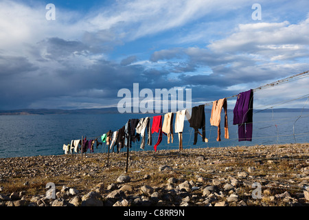 tibet: lake namtso Stock Photo