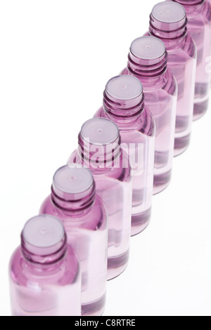 Blank Cosmetic Bottle Without Lid In A Row Stock Photo