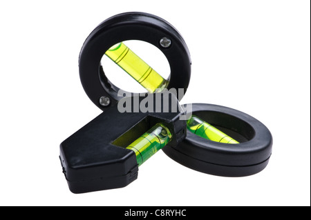 object on white - tool bubble level Stock Photo