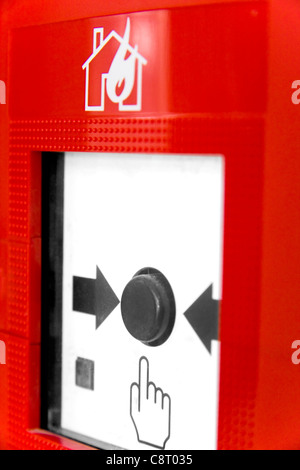 Fire alarm button Stock Photo