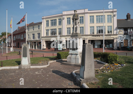 First and Second World War Memorial in the town centre, Chesham, Buckinghamshire, UK. Stock Photo