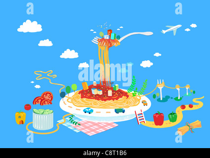 Spaghetti Food Stock Photo
