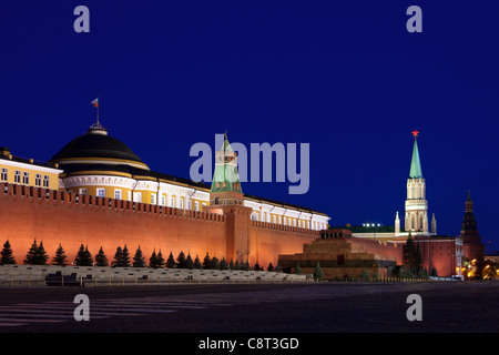 Lenin's Mausoleum outside the Kremlin at the Red Square in Moscow, Russia Stock Photo