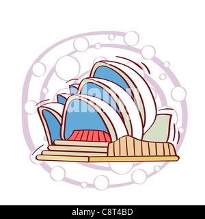 Illustration of Sydney Opera House Stock Photo