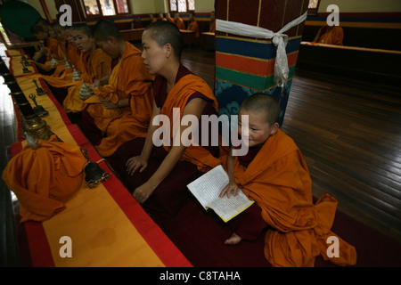 Tibetan Monks in Nepal Stock Photo