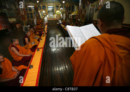 Tibetan Monks in Nepal Stock Photo