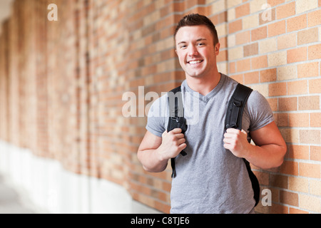USA, Washington, Seattle, Portrait of male college student Stock Photo
