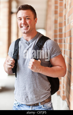 USA, Washington, Seattle, Portrait of male college student Stock Photo