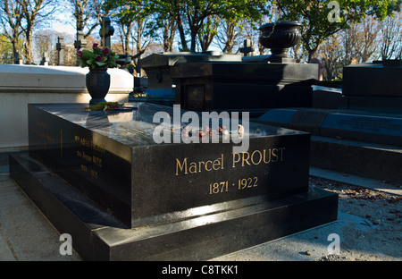 Paris, the Marcel Proust grave in the Pére Lachaise cemetery Stock Photo