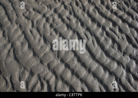 Sand patterns at low tide on Knockvologan beach on the Isle of Mull in Scotland Stock Photo