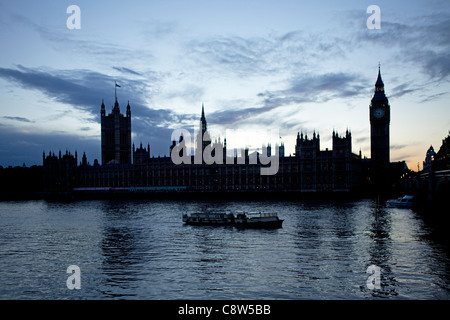 Houses of Parliament, London, in the evening Stock Photo