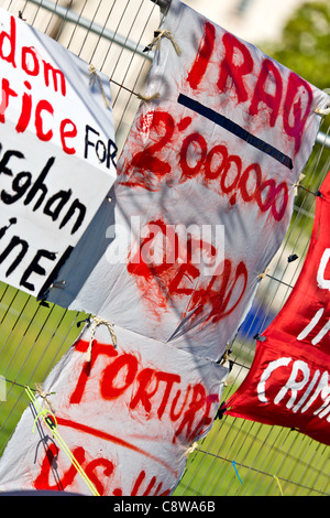 Anti War Protest Banner Stock Photo