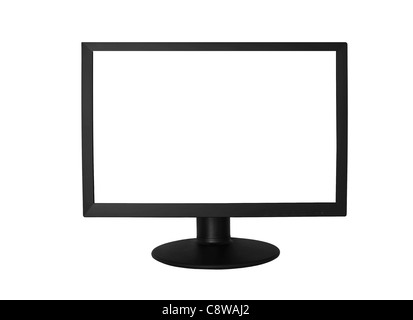 isolated on white computer LCD screen with white background Stock Photo