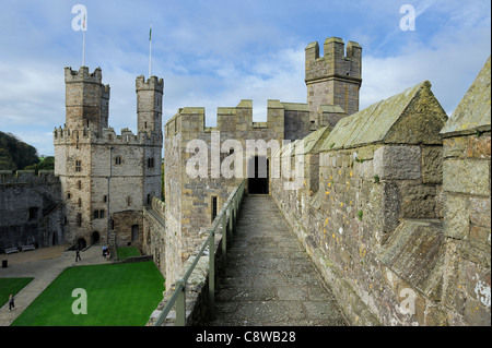 caernarfon castle gwynedd north wales uk Stock Photo