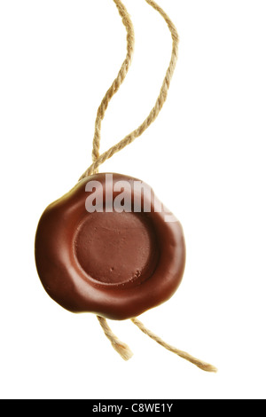 Wax seal isolated over a white background Stock Photo