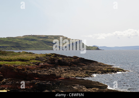 Looking across the Firth of Clyde to the island of Little Cumbrae from the island of Great Cumbrae, Scotland, UK