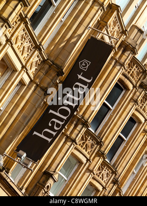Sign outside a Habitat store in Manchester England UK Stock Photo