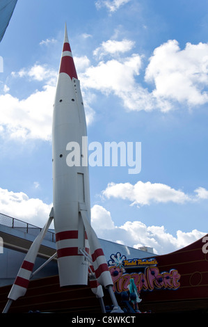 Rocket at Disneyland Theme Park, Anaheim, California USA Stock Photo ...