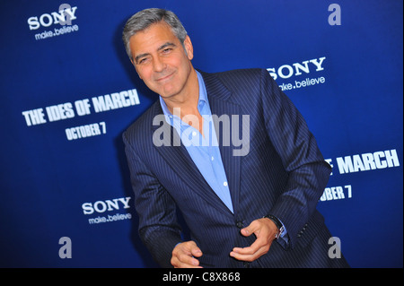 George Clooney arrivalsIDES MARCH New York PremiereZiegfeld Theatre New York NY October 5 2011 Photo Gregorio T Binuya/Everett Stock Photo
