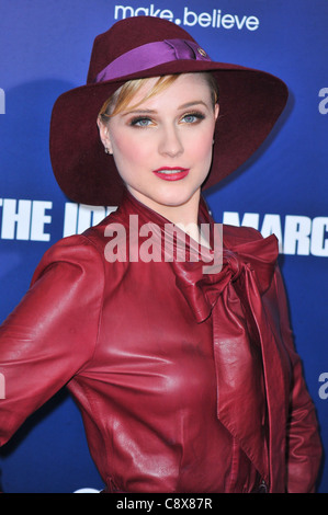 Evan Rachel Wood wearing Gucci dress arrivalsIDES MARCH New York ...