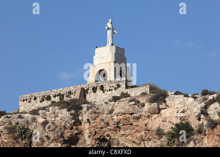 The statue of San Cristobal in the Alcazaba of Almeria, Spain Stock Photo