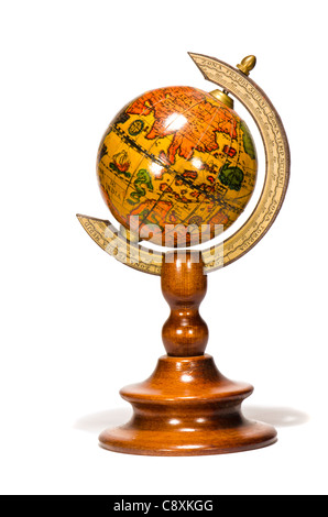 A model of world globe isolated on white background Stock Photo - Alamy