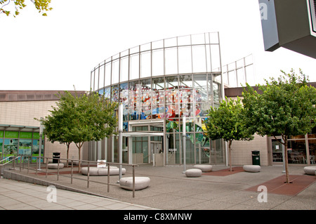 The Seattle Grind  Located at the Seattle Center parking garage Town City Washington United States Stock Photo