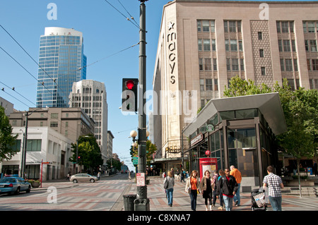 Macys Macy's department store Seattle Town City Washington State United States of America USA Stock Photo