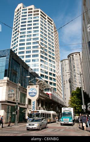 Monorail Seattle City Washington State United States Stock Photo