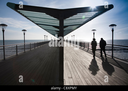 A view down the pier at Boscombe, near Bournemouth, Dorset, England