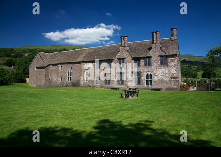 Tretower Court, Nr Crickhowell, Powys, Wales, UK. This medieval manor house dates back to the 14th Century. Stock Photo