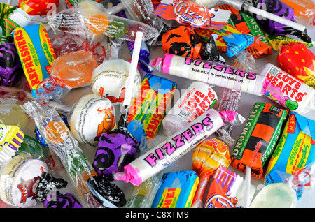 assorted childrens sweets Stock Photo
