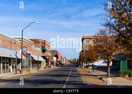 Cherry Street in downtown Helena, Arkansas, USA - one of the centers of Delta Blues music on the Mississippi River Stock Photo
