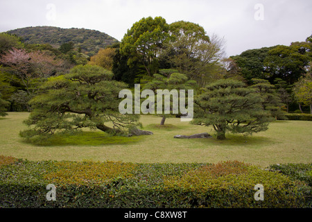 Stunning gardens at Ise Grand Shrine, Japan. Stock Photo