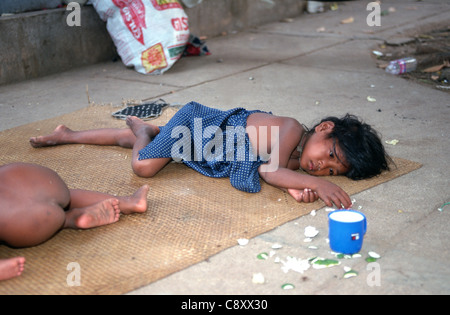 Street Children in Phnom Penh cambodia Stock Photo