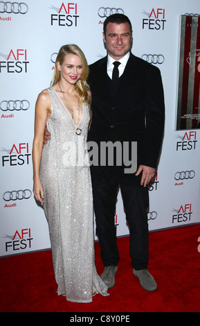 NAOMI WATTS & LIEV SCHREIBER J. EDGAR. AFI FEST 2011 WORLD PREMIERE OPENING NIGHT GALA HOLLYWOOD LOS ANGELES CALIFORNIA USA 0 Stock Photo