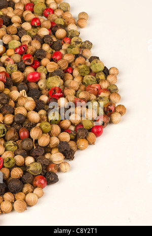 An assortment of different types of pepper grain Stock Photo