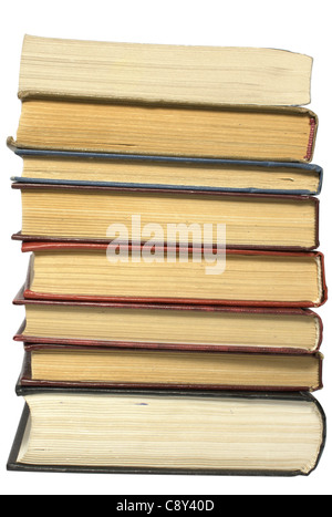 Heap of books isolated on white Stock Photo