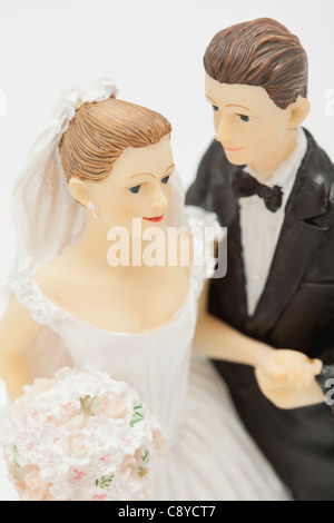 Wedding figurines, studio shot Stock Photo