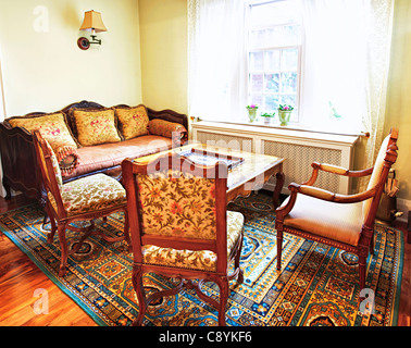 Antique furniture in living room interior of home Stock Photo