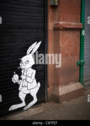 White rabbit illustration from the film Alice in Wonderland Stock Photo ...